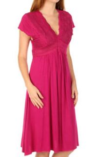 Mystique Intimates 21925 Bliss Knit Flutter Sleeve Gown