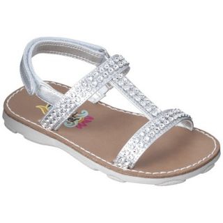 Toddler Girls Rachel Shoes Jadyn Sandals   Silver 12