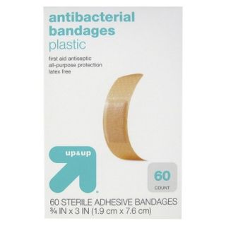 up&up Antibacterial Plastic Bandages   60 Count