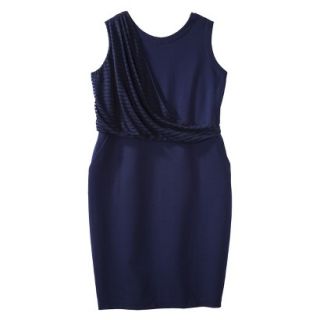 labworks Womens Plus Size V Back Sleeveless Dress   Blue 3