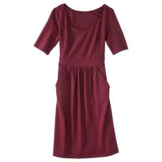 Merona Womens Ponte Elbow Sleeve Dress w/Pockets   Berry Cobbler   S