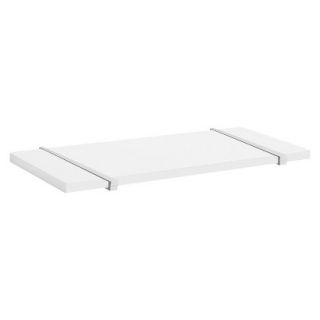 Wall Shelf White Sumo Shelf With Silver Belt Supports   32W x 12D