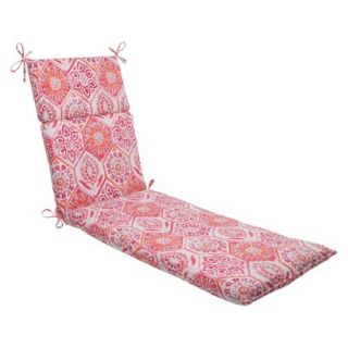 Outdoor Chaise Lounge Cushion   Pink/Orange Medallion