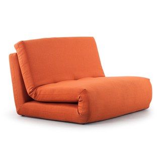 Zuo Modern Polygon Modern Mandarin Orange Sleeper Chair Orange Size Chair