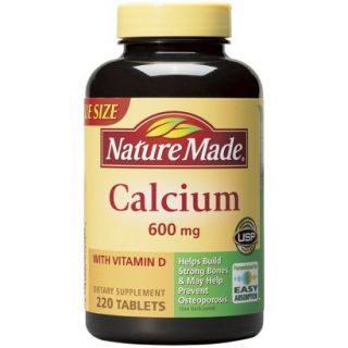 Nature Made Calcium with Vitamin D 600 mg Tablets   220 Count