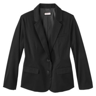 Merona Womens Plus Size Twill Button Blazer   Black 22W