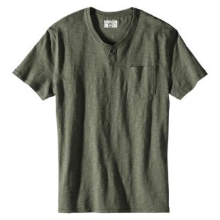Converse One Star Mens Short Sleeve Henley   Olive L