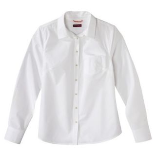 Merona Womens Favorite Button Down Shirt   Oxford   Fresh White   XXL