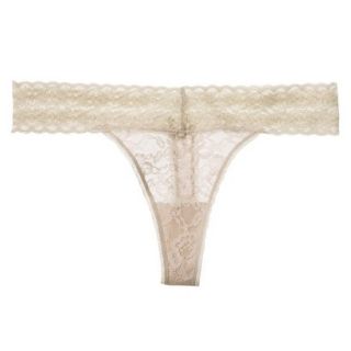 Gilligan & OMalley Womens All Over Lace Thong   Mochaccino L