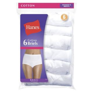Hanes Womens 6 Pack Brief PP40WH   White 9