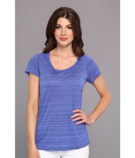 NYDJ Etched Stripe Tee Womens T Shirt (Blue)