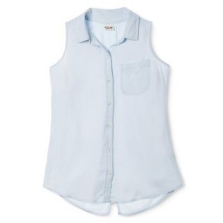 Mossimo Supply Co. Juniors Sleeveless Shirt   Lunar Blue S(3 5)