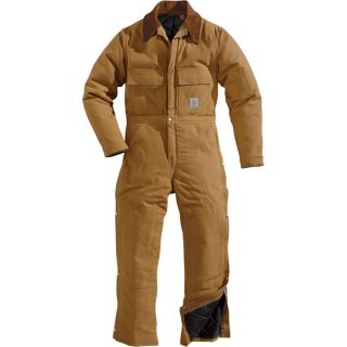 Carhartt Duck Arctic Quilt Lined Coverall   Brown, 54 Chest, Short Style, Model