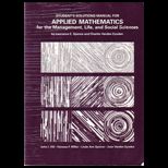 Applied Mathematics for Management, Life and Social Sciences (Student Solution Manual)