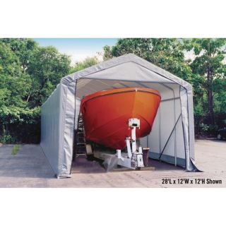 ShelterLogic 14 Ft.W Peak Style Instant Garage   Gray, 24ft.L x 14ft.W x 12ft.H,