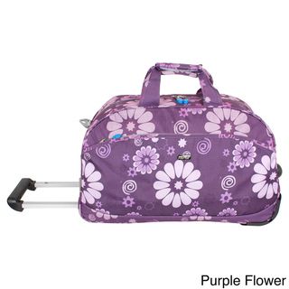 J World Christy 20 inch Double Handle Carry On Rolling Upright Duffel Bag