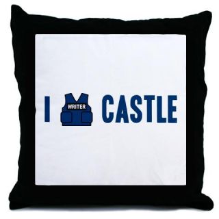  I Love/Vest Castle Throw Pillow