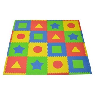 16pc Playmat Set First Shapes   Primary by Tadpoles