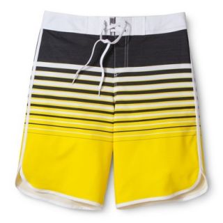Mossimo Supply Co. Mens 11 Striped Boardshort   Hi Lite Yellow 28