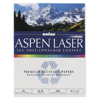 Boise Aspen Laser Paper, 96 Brightness, 24 lb   White (500 Sheets Per Ream)
