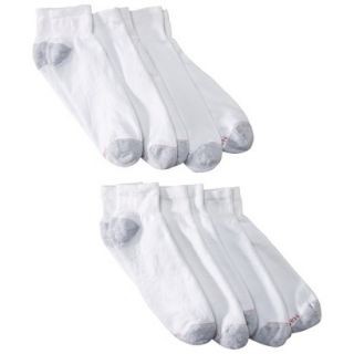 Hanes Mens 6pk Ankle Socks   White