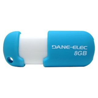 Dane Elec 8GB USB Flash Drive w/Cloud   Blue/White (DA Z08GCN5D1 C)