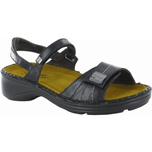 Naot Womens Papaya Black Gloss Sandals, Size 39 M   74256 B30