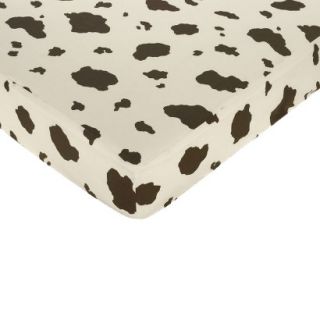 Cowgirl Fitted Crib Sheet   Cow Print