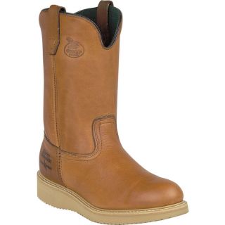 Georgia Farm & Ranch 10 Inch Wellington Work Boot   Barracuda Gold, Size 9 1/2