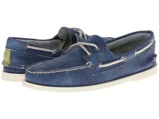 Sperry Top Sider A/O 2 Eye Washed Mens Lace Up Moc Toe Shoes (Navy)