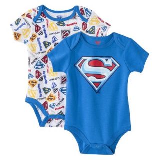 Superman Newborn Boys 2 Pack Superman Bodysuit   Navy 3 6 M