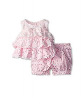 Biscotti Eyelet Blush Top and Bloomer Set Girls Pajama Sets (Pink)