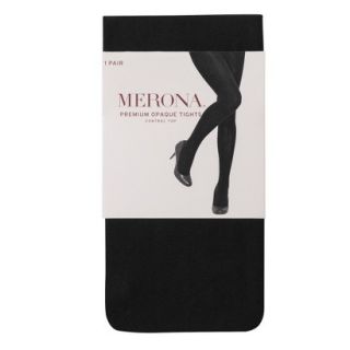 Merona Womens Premium Control Top Opaque Tights   Black XL/XXL