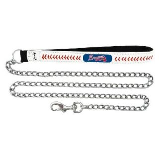 Atlanta Braves Baseball Leather 3.5mm Chain Leash   L