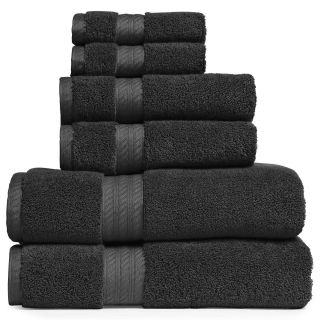 ROYAL VELVET Egyptian Cotton Solid 6 pc. Bath Towel Set, Black