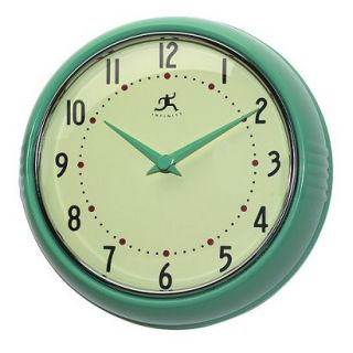 Retro Metal Wall Clock   Green