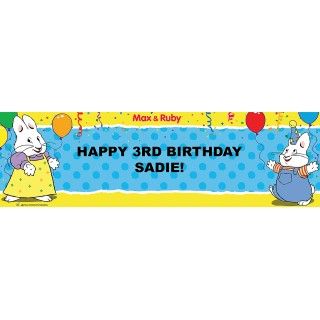Max Ruby Personalized Birthday Banner