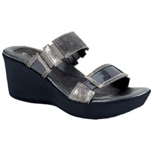 Naot Womens Treasure Metal Grey Patent Shoes, Size 38 M   38014 N25