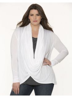 Lane Bryant Plus Size Snap & wrap cozy top by DKNY JEANS     Womens Size 1X,