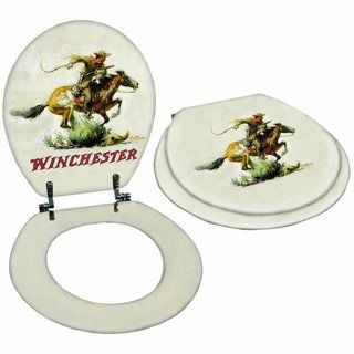 Rockin W Brand Winchester Horse   Rider Toilet Seat