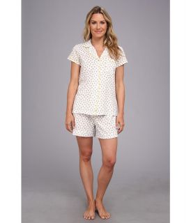 Carole Hochman Two Piece Boxer PJ Womens Pajama Sets (White)