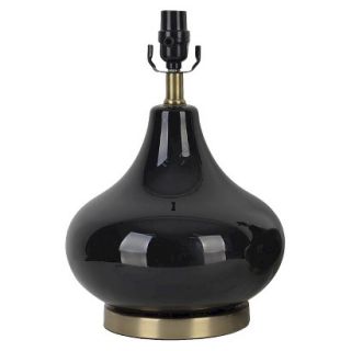 Threshold Large Glass Gourd Lamp Base   Ebony (Includes CFL Bulb)