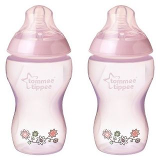Tommee Tippee Closer To Nature 9 oz Deco Bottle (2pk)   Pink