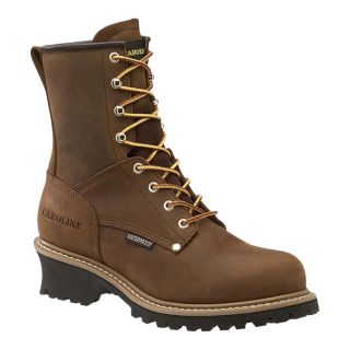 Carolina Waterproof Logger Boot   8 Inch, Brown, Size 14 Extra Wide, Model