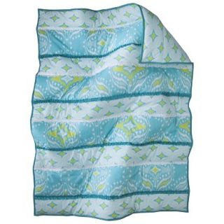 Dawn Ruched Baby Quilt   Teal