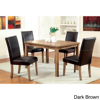 Furniture Of America Seline Weathered Elm 5 piece 48 inch Table Dining Set