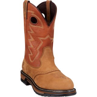 Rocky 11 Inch Branson Saddle Roper Waterproof Western Boot   Brown, Size 9 1/2,