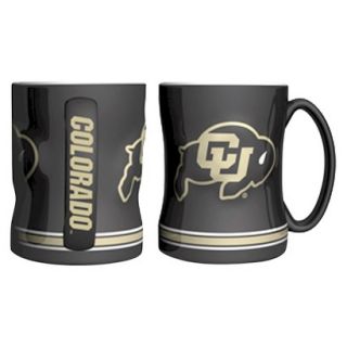 Boelter Brands NCAA 2 Pack Colorado Buffalos Sculpted Relief Style Coffee Mug  