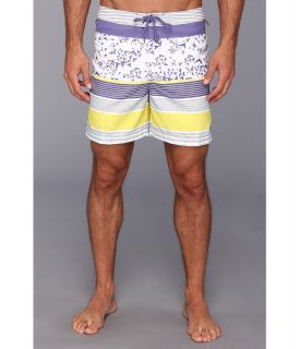 Original Penguin Pieced Stripe Volley Swim Short Mens Swimwear (Purple)