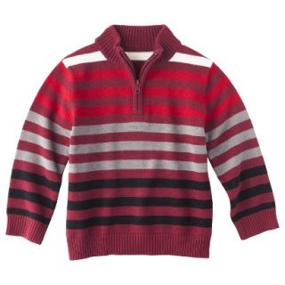 Cherokee Infant Toddler Boys Stripe Crew Neck Pullover Sweater   Maroon 18 M